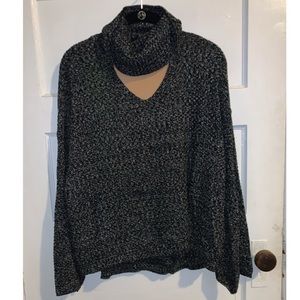 Turtleneck Cutout Sweater